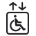 Icona accés ascensor en cadira de rodes