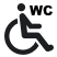 Icona cadira de rodes accés al lavabos